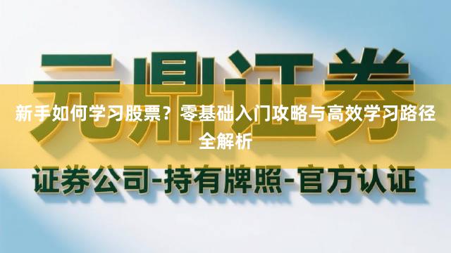 新手如何学习股票？零基础入门攻略与高效学习路径全解析